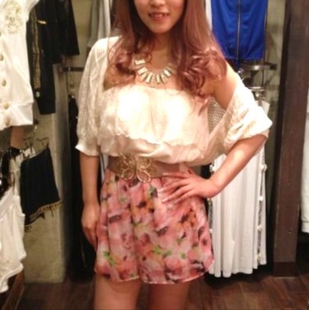 d.i.a. Gyaru Tropical Floral Print Strapless Romper